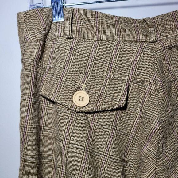 Vintage Y2K plaid capri trousers cuffed twill low rise preppy‎ paris hilton twee - Picture 6 of 13